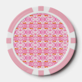Hippy Chic Pink und Orange Krawatte Dye Pokerchips