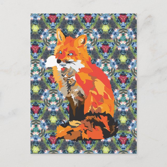 Hippy Fox Postkarte (Vorderseite)