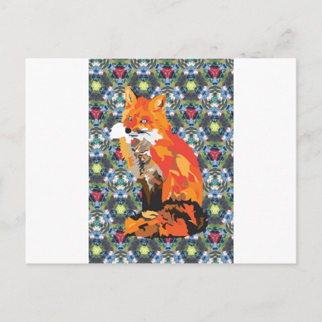 Hippy Fox Postkarte (Vorderseite)