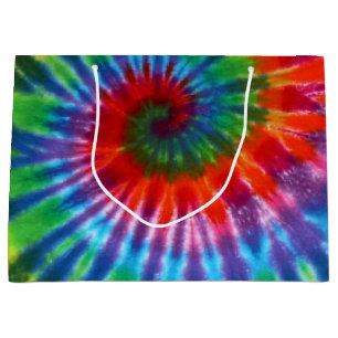 Hippy FriedensRetro 60er gefärbte Krawatte Große Geschenktüte