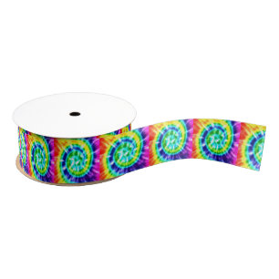 Hippy FriedensRetro gefärbte Krawatte buntes Boho Ripsband