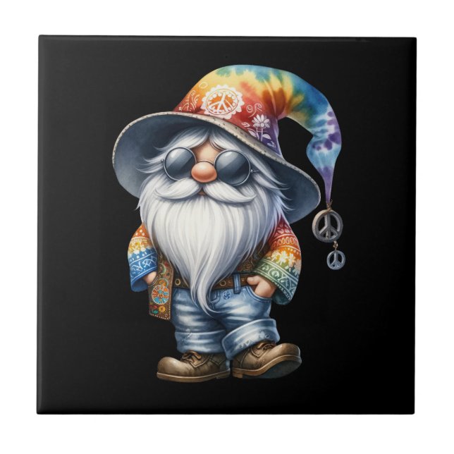 Hippy Gnome Fliese (Vorderseite)