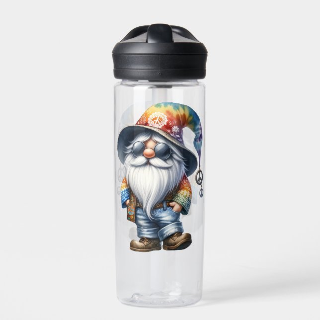 Hippy Gnome Trinkflasche (Vorderseite)