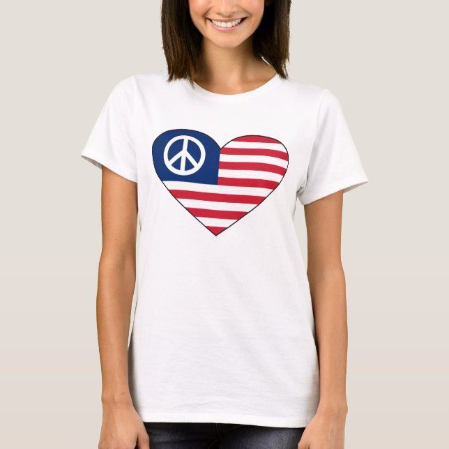 Hippy Herz-Shirt 1 T-Shirt (Vorderseite)