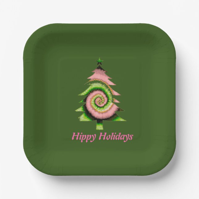 Hippy Holiday Paper Plate Pappteller (Vorderseite)