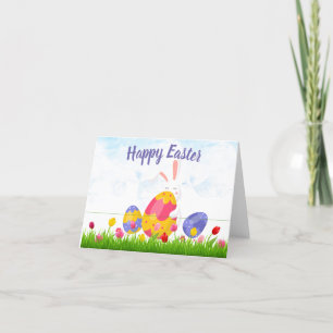Hippy Hop Klein, 4 Zoll x 5,6 Zoll geklappte Holid Feiertagskarte