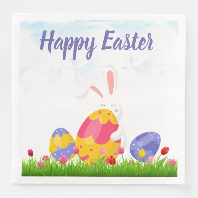 HIPPY HOP Osterpapier Napkin Serviette (Vorderseite)
