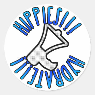 Hippy-Hydration-Sticker. Runder Aufkleber