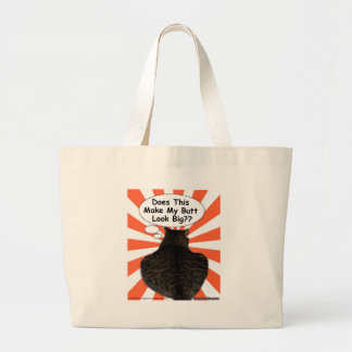 Hippy Kitty tut dies machen meinen Hintern-Blick Jumbo Stoffbeutel