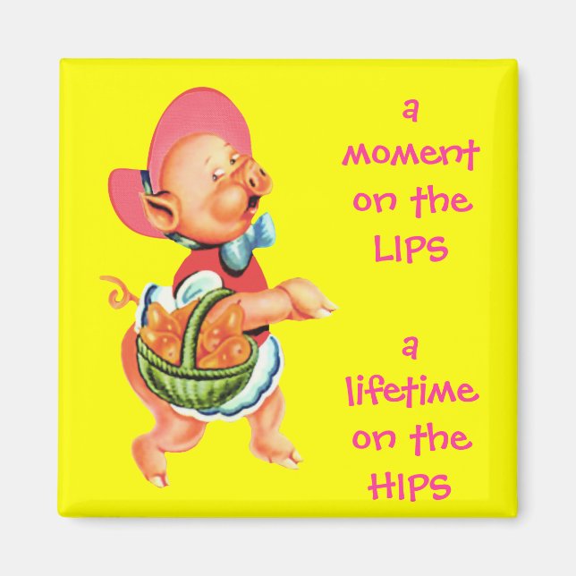 Hippy Miss Piggy Kühlschrankmagnet Magnet (Vorne)