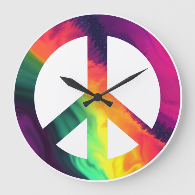 Hippy Peace - große Uhr (Vorderseite)
