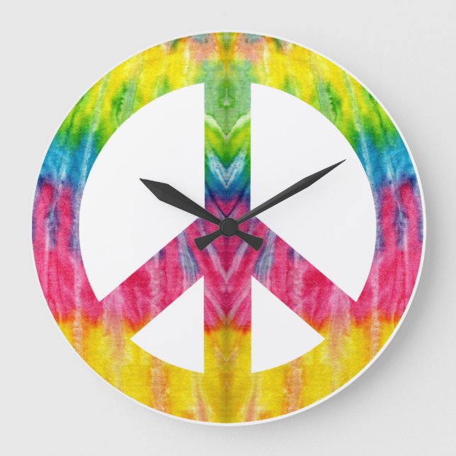 Hippy Peace - große Uhr (Vorderseite)