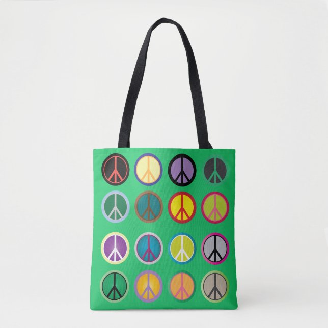 Hippy-Peace-Schild 60er-Farbmuster (Vorderseite)