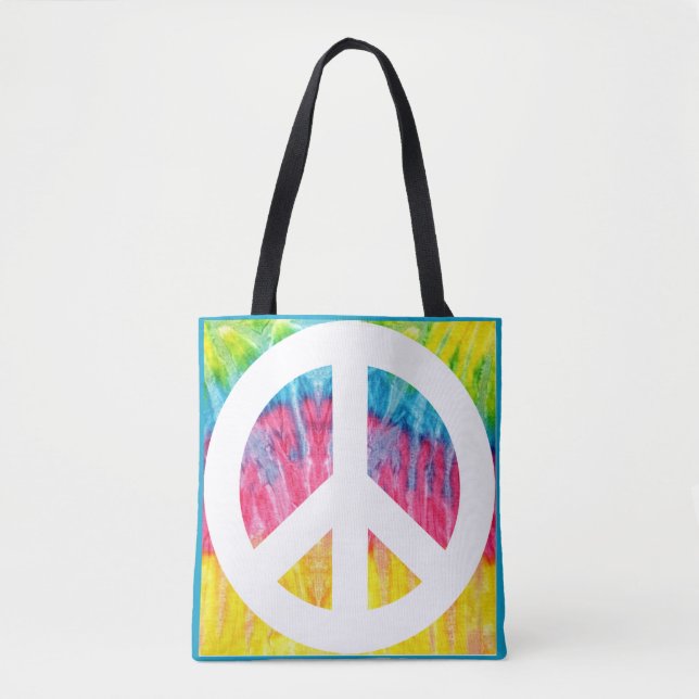 Hippy-Peace-Schild-Tasche (Vorderseite)