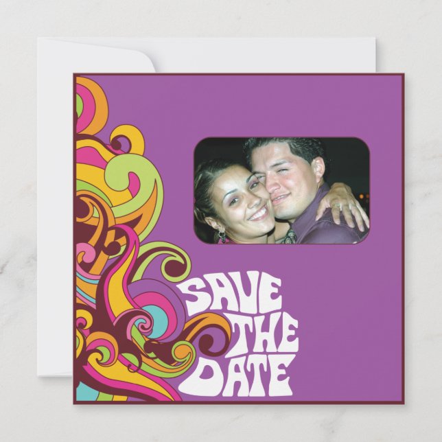 Hippy-Save the Date-Foto-Einladung Save The Date (Vorderseite)