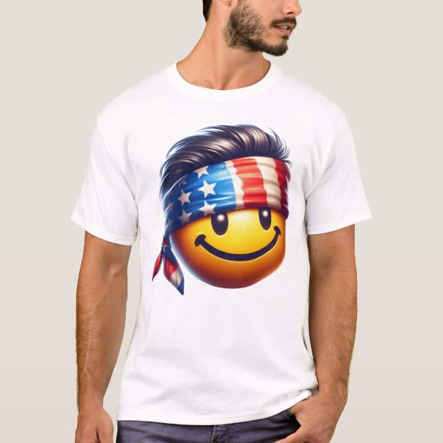 Hippy-Smiley T-Shirt (Vorderseite)