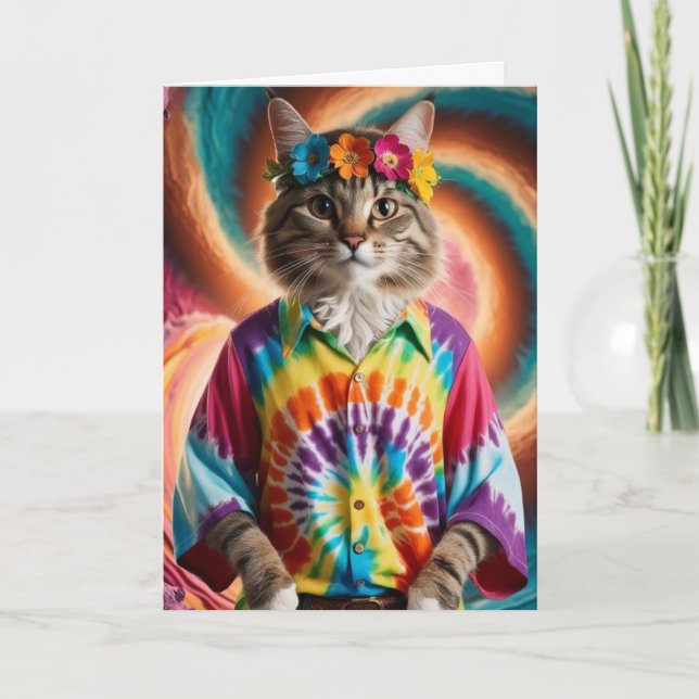 Hippy Tabby Karte (Vorderseite)