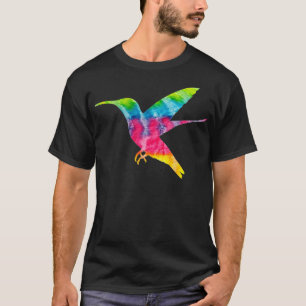 Hippy Trippy Gefärbte Krawatte Hummingbird Bird Ku T-Shirt