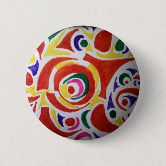 Hippy Wirbel Button (Vorderseite)