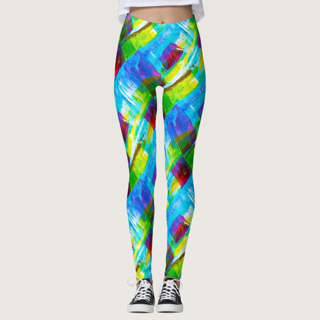 Hippy Yoga Leggings - farbenfrohe Sommer-Leggings (Vorderseite)