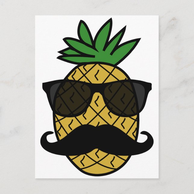 Hipster Ananas Postkarte (Vorderseite)