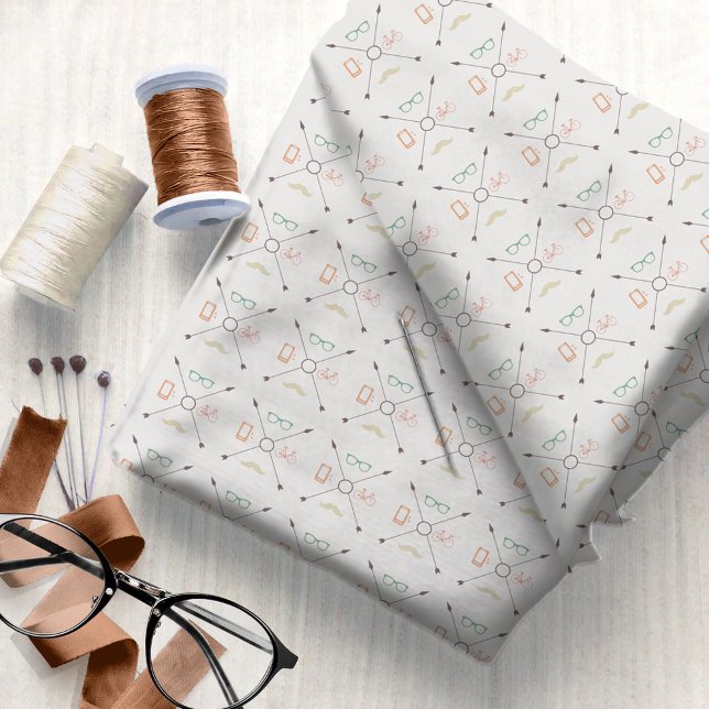 Hipster Arrows, Mustache #5 ID1073 Stoff (Von Creator hochgeladen)