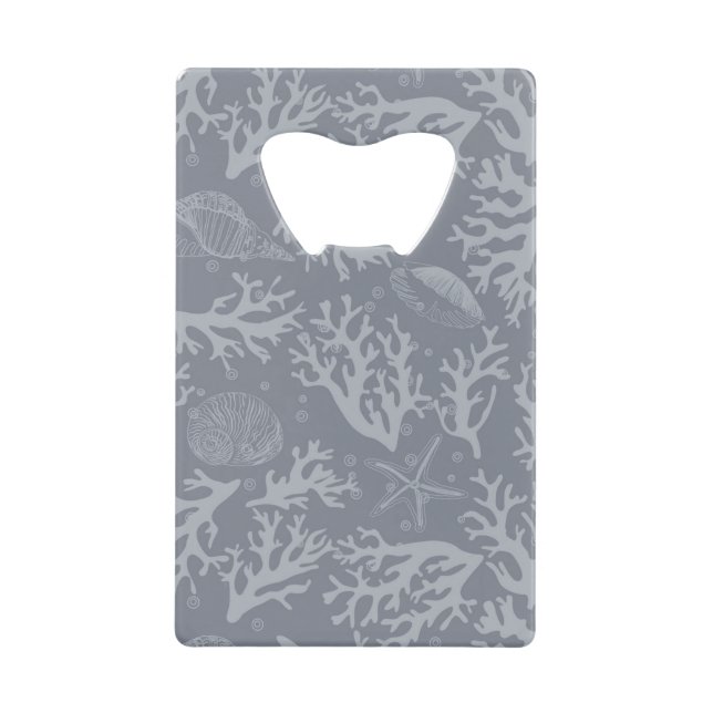 Hipster-Art-Korallenriff Kreditkartenflaschenöffner (Vorderseite)