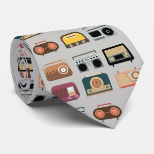 Hipster-Art-Krawatte der retro Radios elegante Krawatte