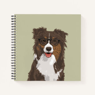 Hipster Australian Shepherd Dog Notebook Notizbuch