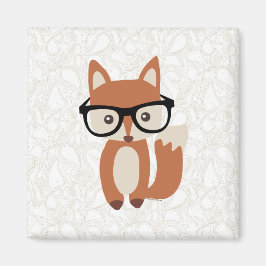 Hipster Baby Fox mit Brille Magnet