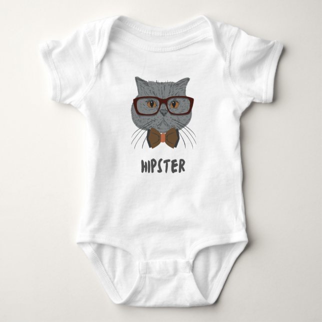 Hipster Baby Strampler (Vorderseite)