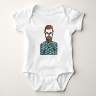 hipster baby strampler
