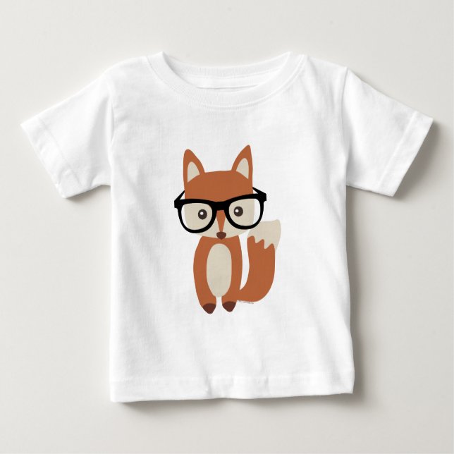 Hipster-BabyFox w/Glasses Baby T-shirt (Vorderseite)