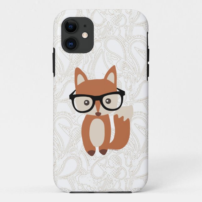 Hipster-BabyFox w/Glasses Case-Mate iPhone Hülle (Rückseite)