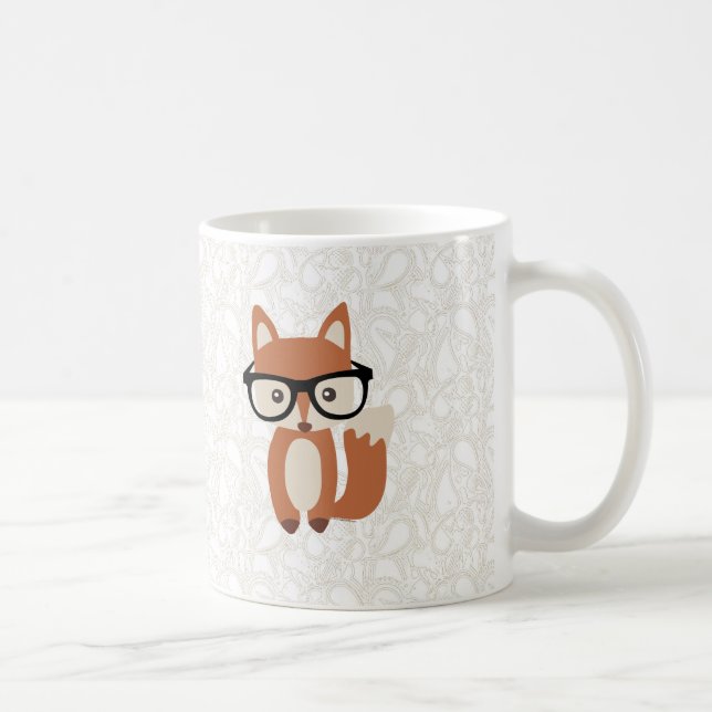 Hipster-BabyFox w/Glasses Kaffeetasse (Rechts)