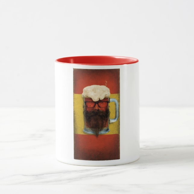 Hipster Bartete Biere Tasse Art Tasse (Zentrum)