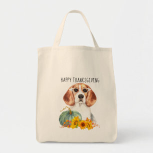 Hipster Beagle Anpassbarer Thanksgiving Tragetasche