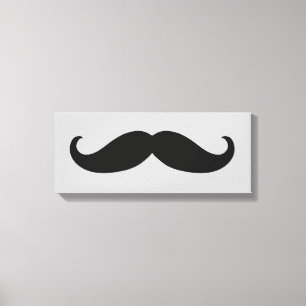 Hipster Black Mustache Leinwanddruck