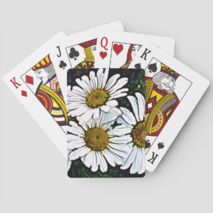 Hipster Bohemisch Chic Summer White Daisy Spielkarten