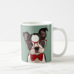 Hipster-Boston-Terrier Kaffeetasse