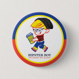 Hipster Boy - Parody-Abbildung 6 Cm Round Abzeiche Button