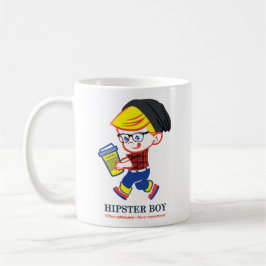 Hipster Boy - Parody Illustration T - Shirt Kaffeetasse