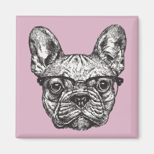 Hipster-Bulldogge Magnet
