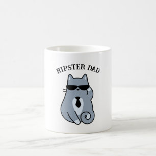 Hipster Cat - Cat Lover Cat Vater Personalisiert Kaffeetasse