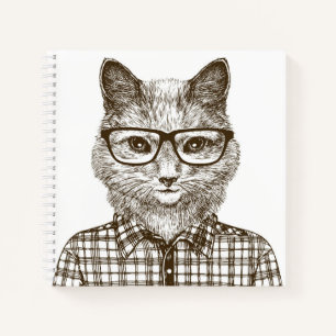 Hipster Cat Notizbuch