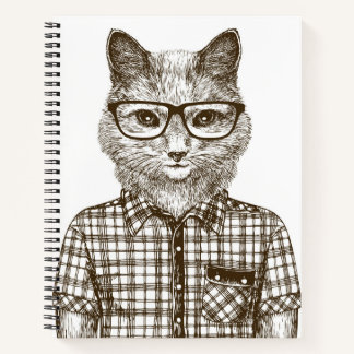Hipster Cat Notizbuch