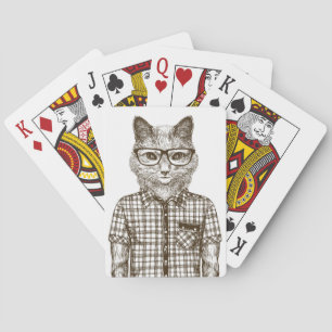 Hipster Cat Spielkarten