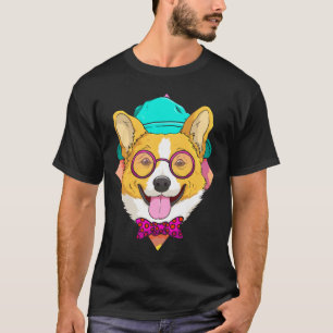 Hipster Corgi Dog Niedlich Corgi Ideen Männer Frau T-Shirt