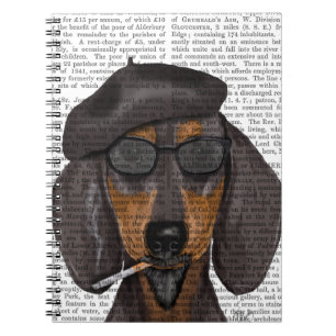 Hipster Dackel Black und Tan Notizblock