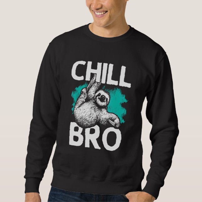Hipster-Design mit Schlacke für Männer Kalt-Bro Sweatshirt (Vorderseite)